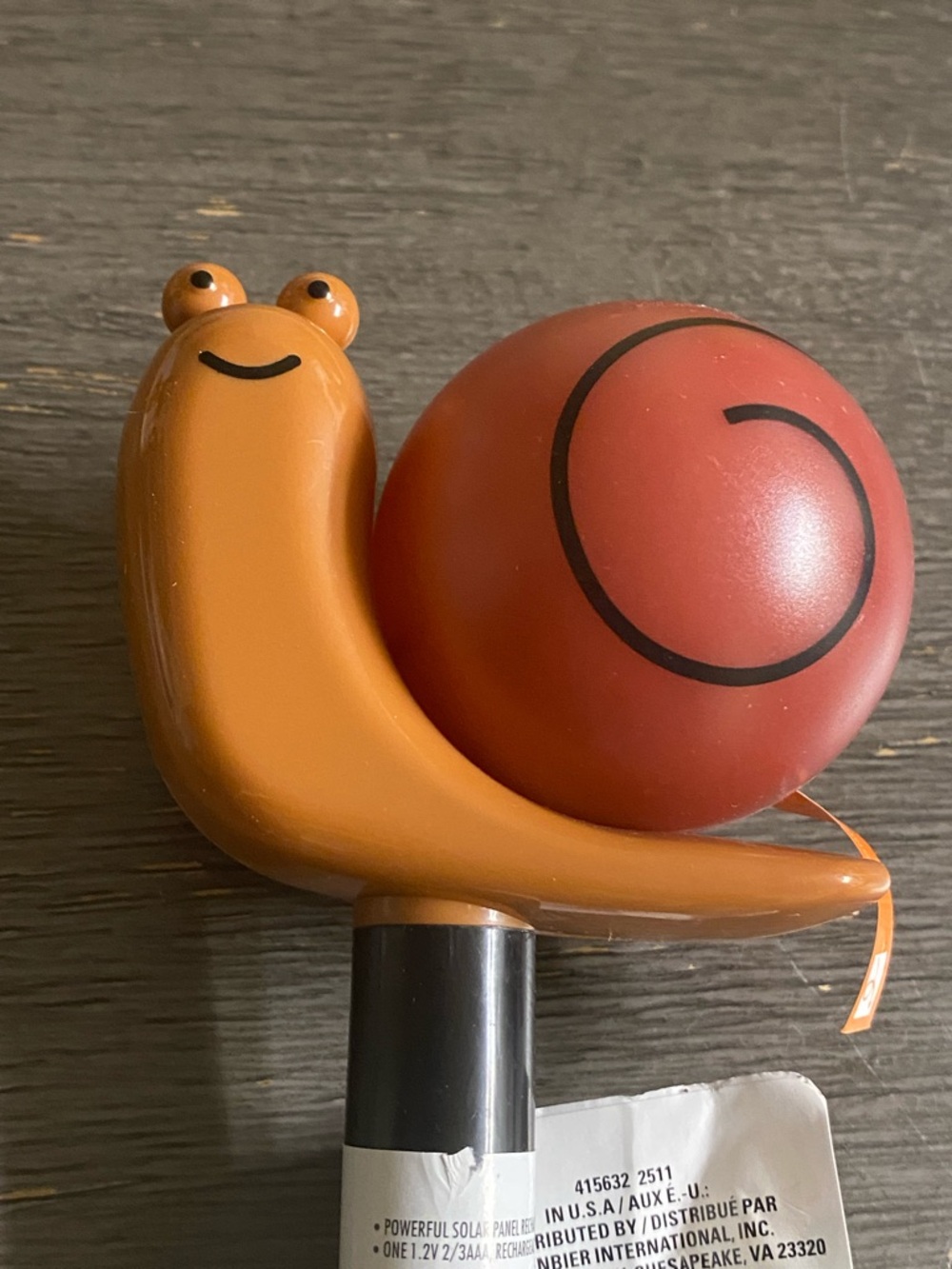 Smiling Snail Garden Solar Stake